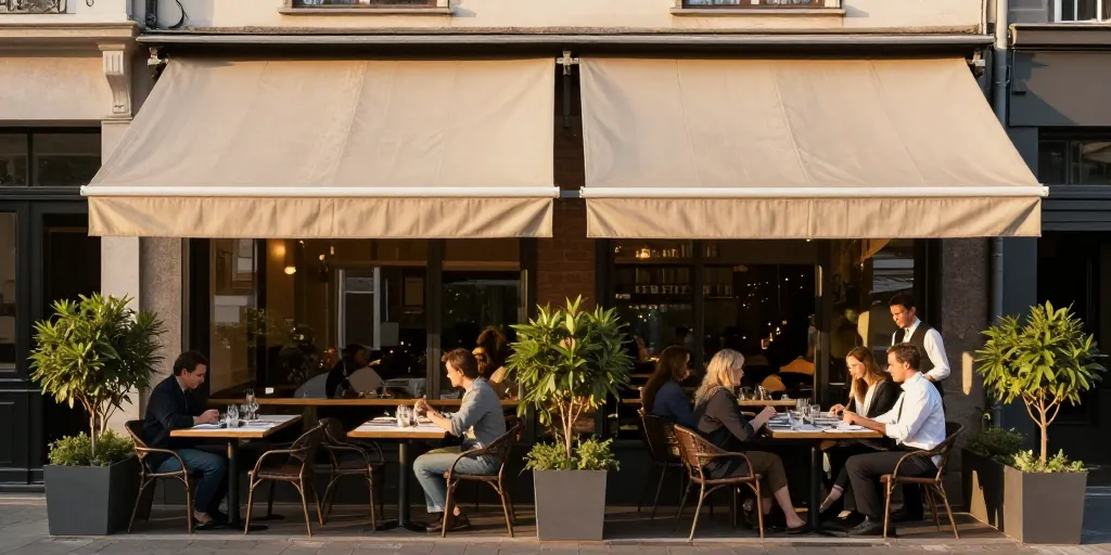 store bannes double pente