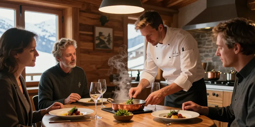 Chef privé à Megève : gastronomie sur mesure en chalet